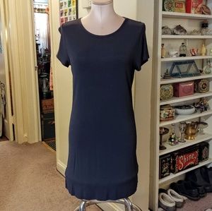 Navy Blue Short Sleeve New York Style Dress Size S